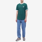 Adidas Men's 3 Stripe T-Shirt in Mineral Green