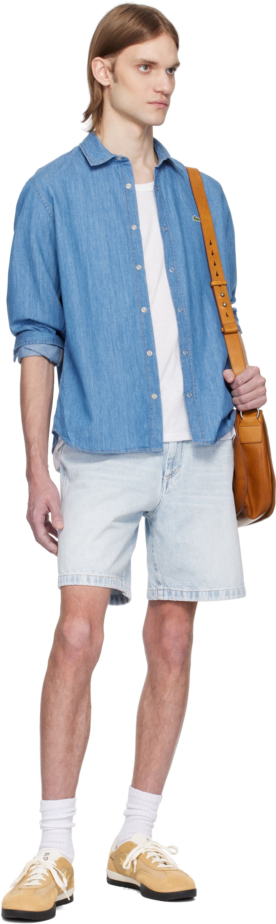 Lacoste Blue Washed Denim Shirt
