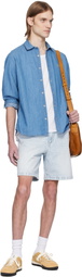 Lacoste Blue Washed Denim Shirt