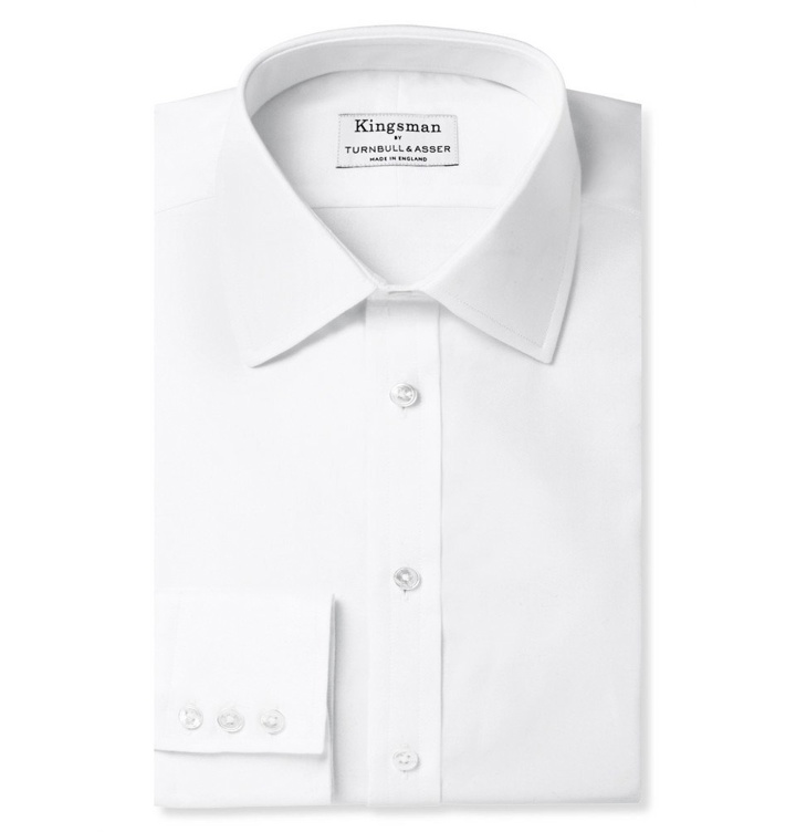 Photo: Kingsman - Turnbull & Asser White Cotton Royal Oxford Shirt - White