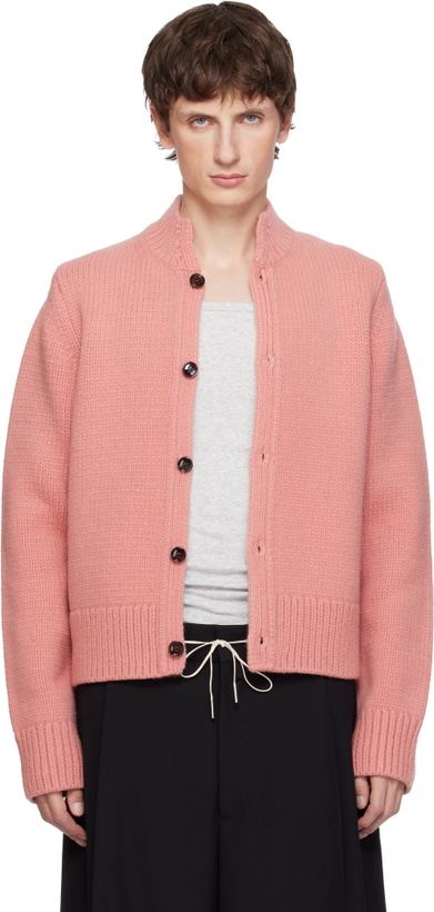 Photo: Dries Van Noten Pink Wool & Cashmere Cardigan