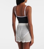 Jade Swim Sheer high-rise shorts
