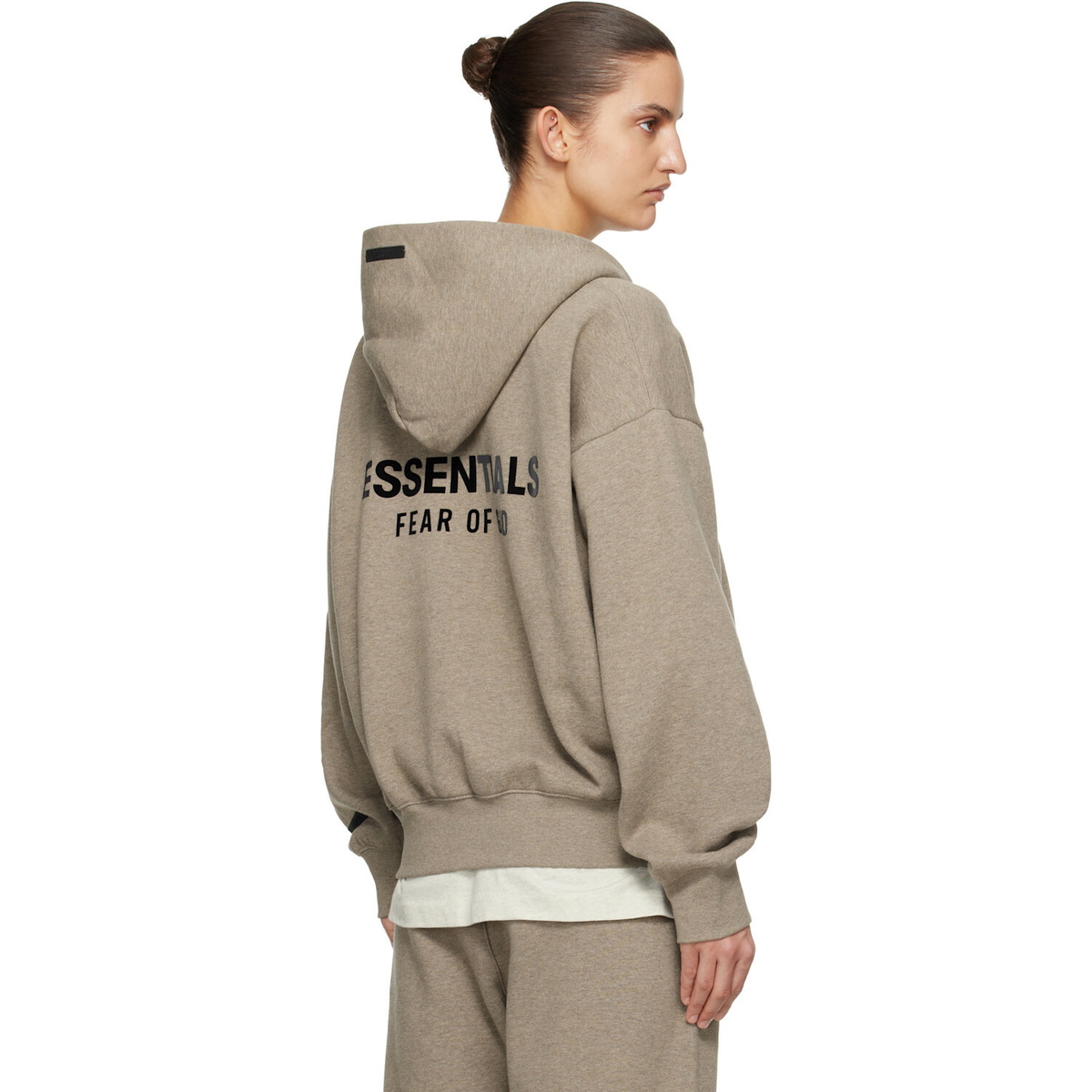 Fear of God ESSENTIALS Beige Classic Zip-Up Hoodie