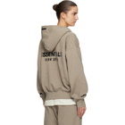 Fear of God ESSENTIALS Beige Classic Zip-Up Hoodie