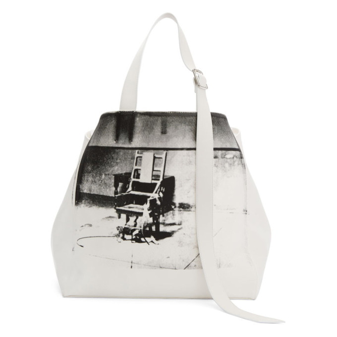 Photo: Calvin Klein 205W39NYC White Oversized Electric Chair Tote