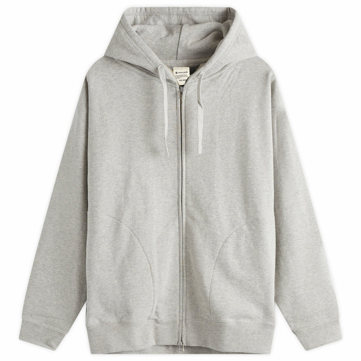 Photo: Snow Peak Men's Zip Through Hoodie in Mid Grey
