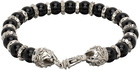 Emanuele Bicocchi Black & Silver Arabesque Beaded Bracelet