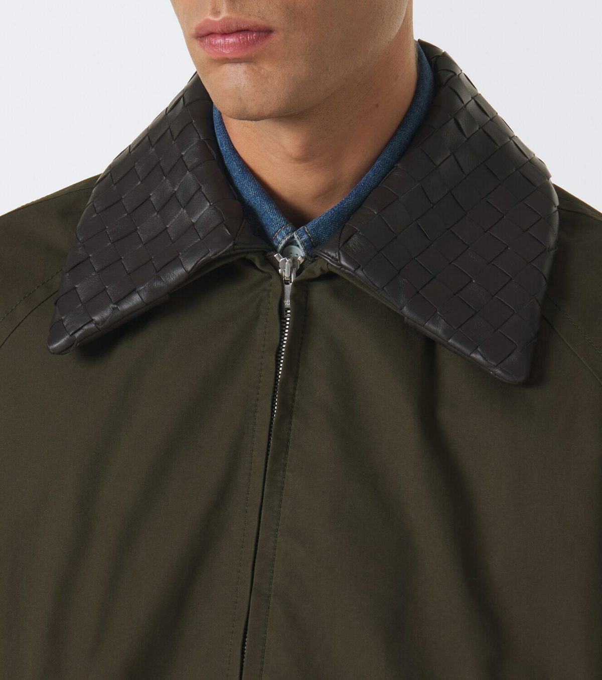 Bottega Veneta Intrecciato cotton twill blouson jacket