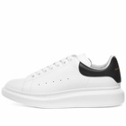 Alexander McQueen Men's Heel Tab Wedge Sole Sneakers in White/Black