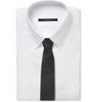 Lanvin - 6cm Logo-Embroidered Silk-Satin Tie - Black