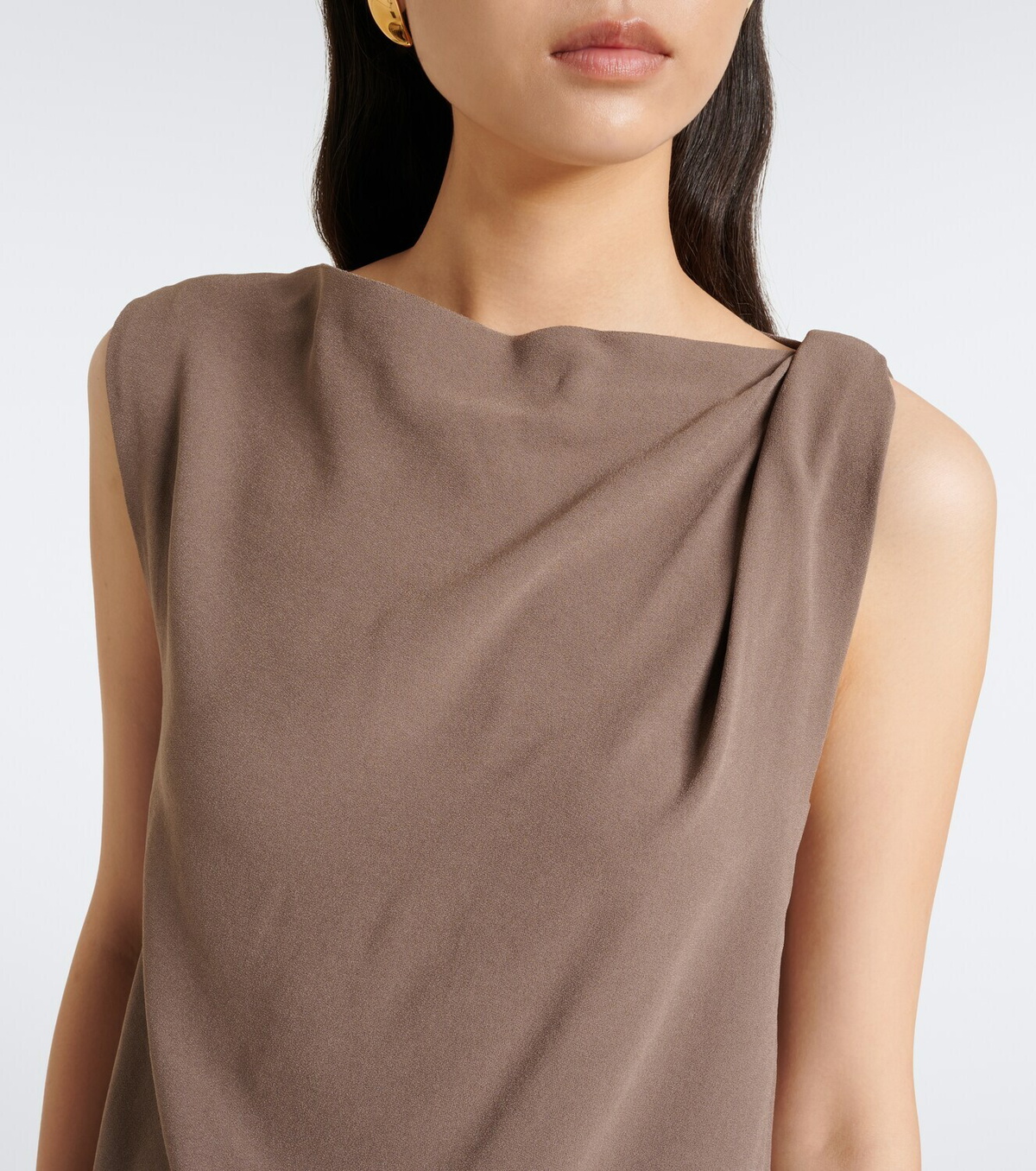 Vince Draped crêpe top