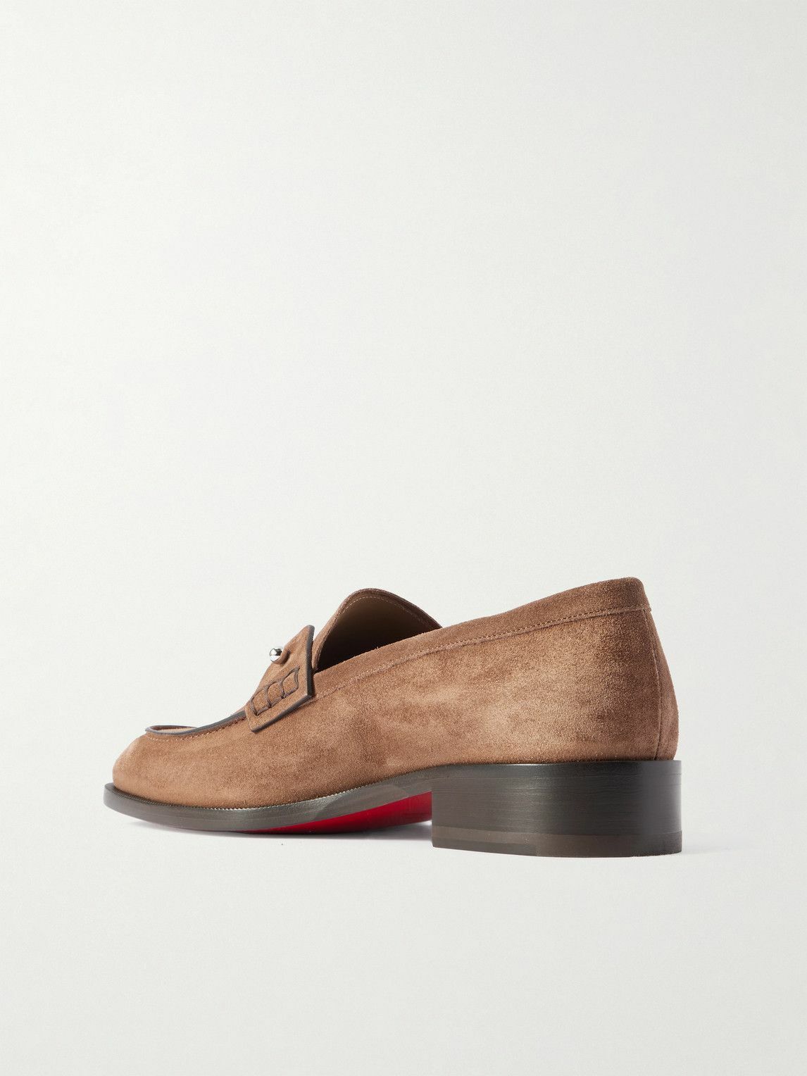 Christian Louboutin - Chambelimoc Embellished Suede Loafers  display picture 1
