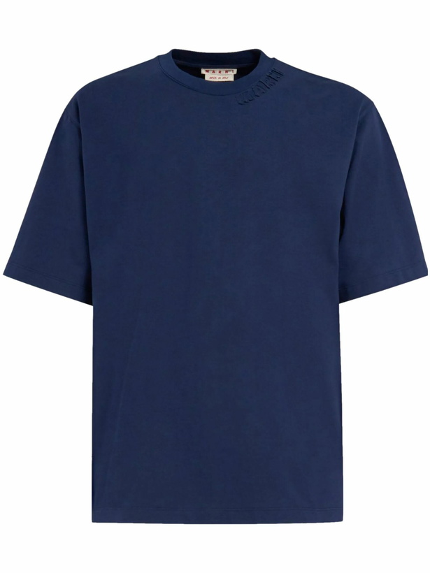 Photo: Marni Navy Blue Cotton T-shirt