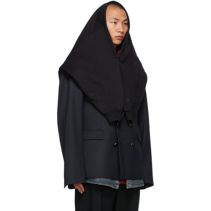 Balenciaga Black Sporty B Hood Balenciaga