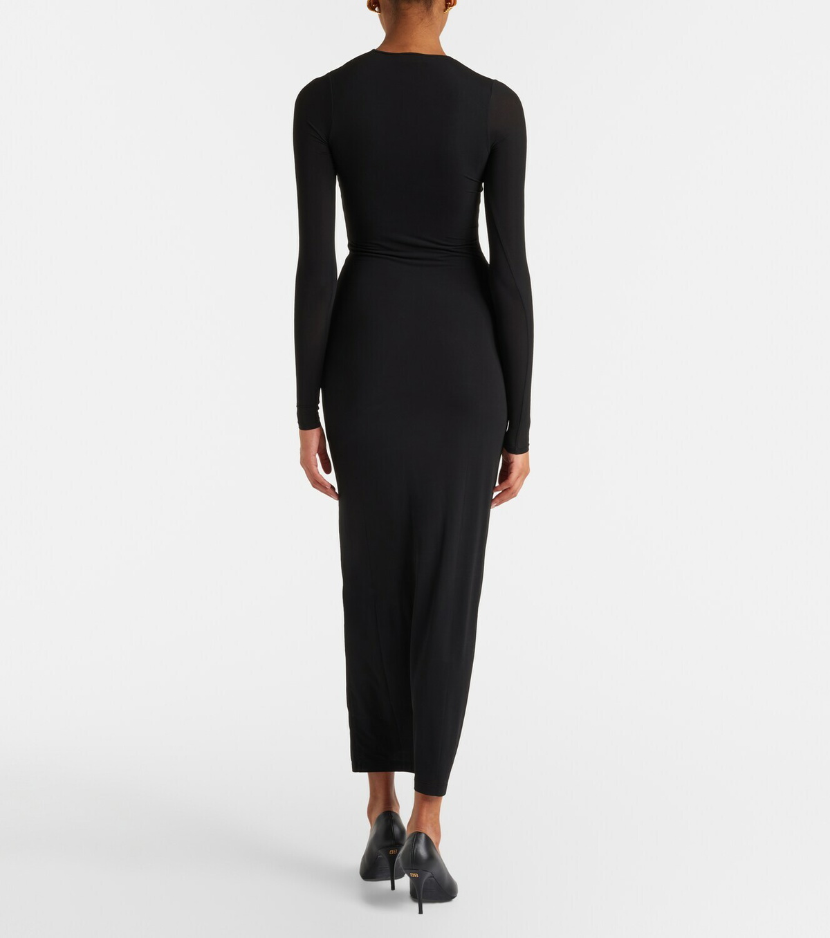 Wardrobe.NYC Semi-sheer jersey midi dress