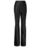 GRLFRND - Mila high-rise leather straight pants
