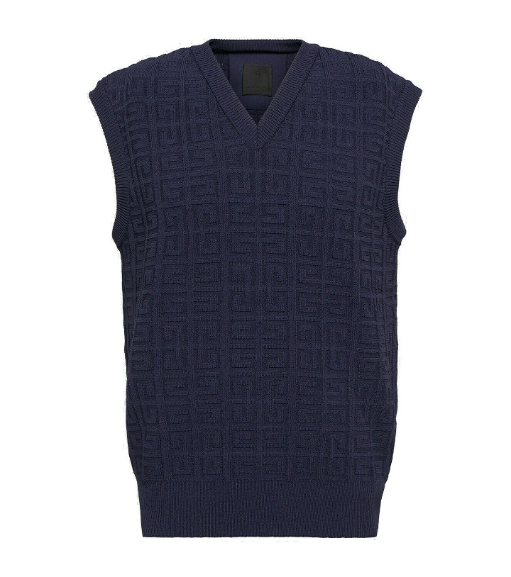 Photo: Givenchy 4G jacquard sleeveless sweater