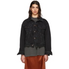 Balenciaga Black Denim Swing Jacket