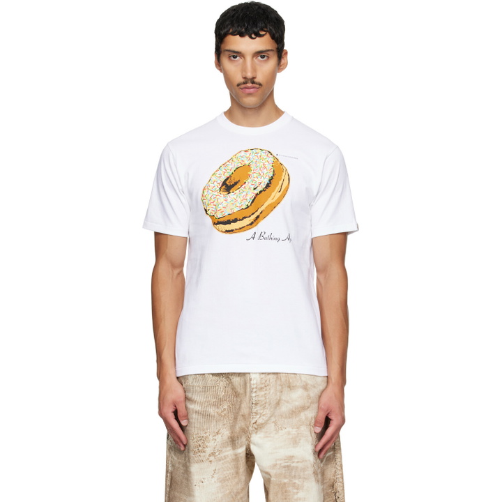Photo: BAPE White Classic Donut T-shirt