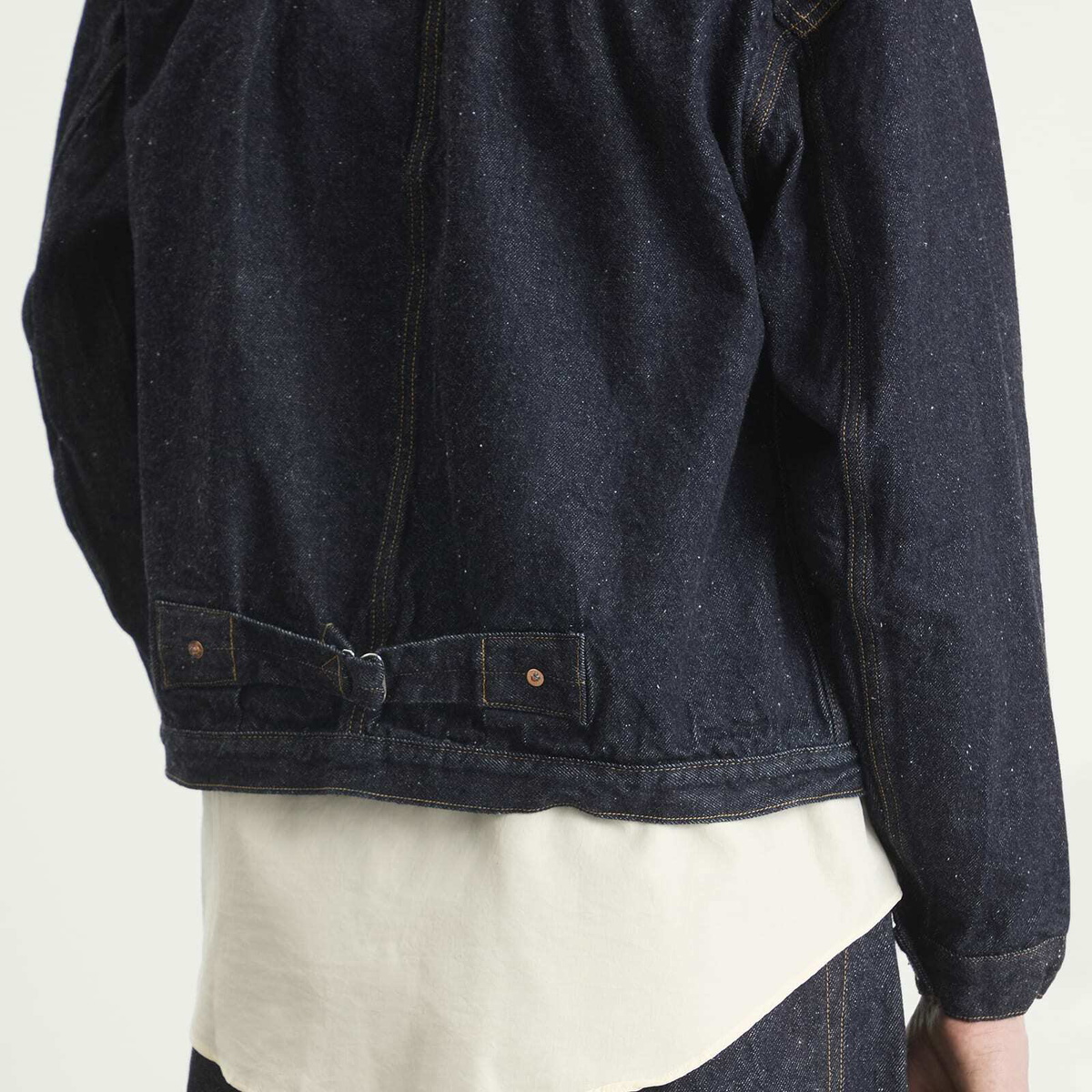Kaptain Sunshine Men's Indigo Wash Denim Tracker Jacket in Indigo One Wash