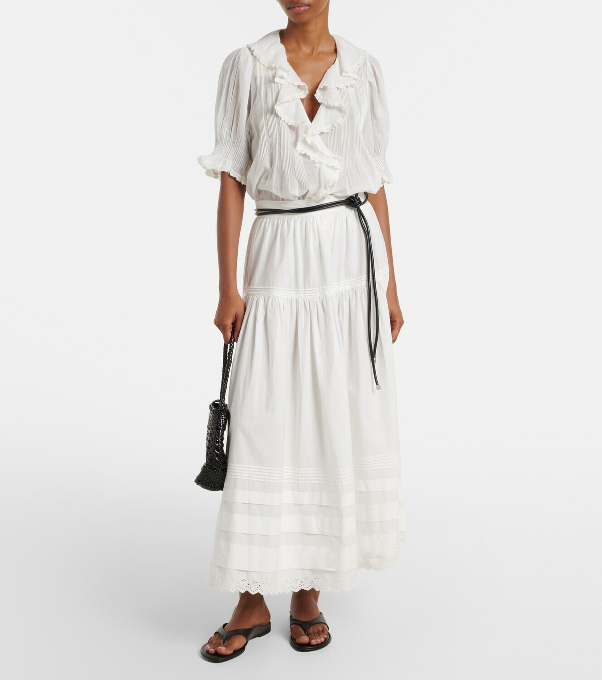 Dôen Sebastiane cotton poplin maxi skirt