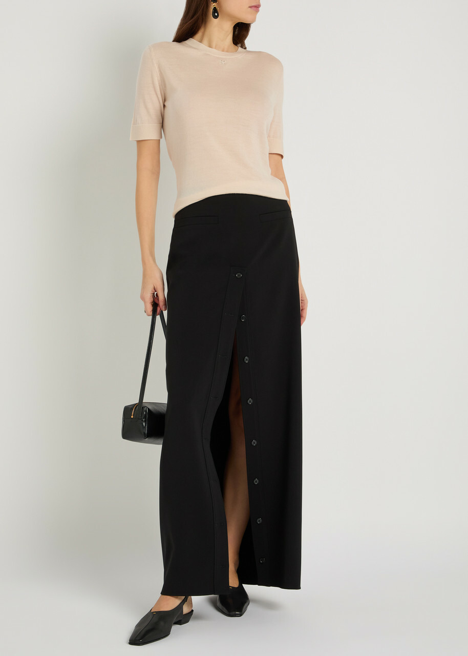 Courrèges Merino Wool T-shirt Sand