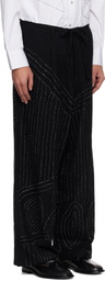 Glass Cypress Black Anatomical BORO Multipleat Trousers