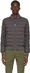 Herno Grey Down 'L'Aviatore' Bomber Jacket