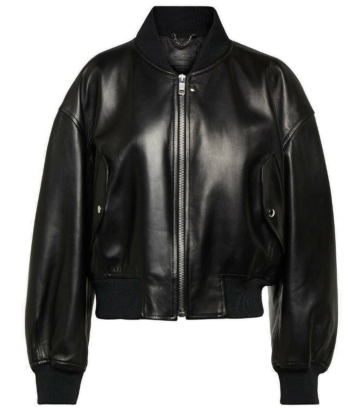 Photo: Gucci Leather bomber jacket