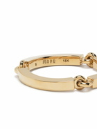 MAOR 18K Yellow Gold Caleum Link Band Ring