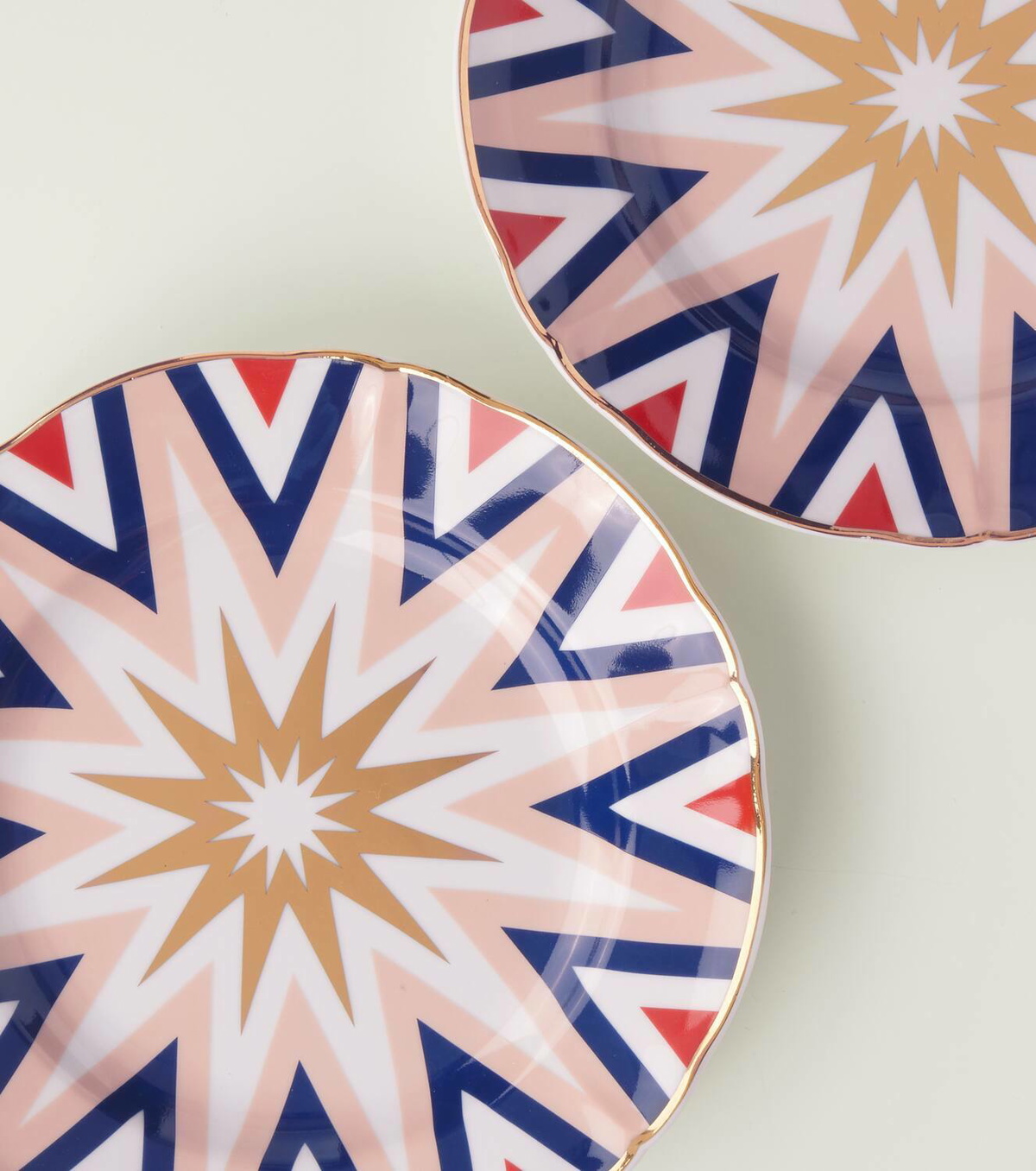 Bitossi Folgore set of 4 dessert plates