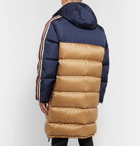 Gucci - Oversized Quilted Logo-Jacquard Shell Hooded Down Jacket - Yellow