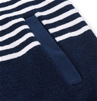 Orlebar Brown - Striped Cotton-Terry Zip-Up Hoodie - Men - Blue