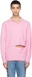 Commission Pink Cutout Polo