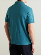 Mr P. - Organic Cotton-Piqué Polo Shirt - Blue
