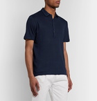 Boglioli - Linen Polo Shirt - Blue