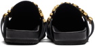 Moschino Black Logo Sabot Sandals