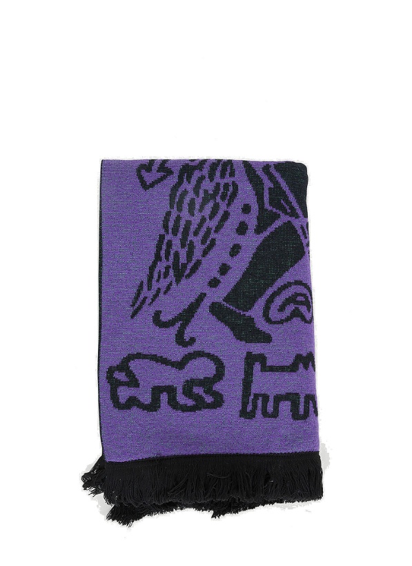 Photo: x Keith Haring Reversible Witches Scarf in Purple