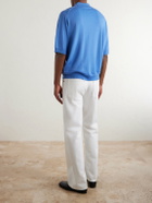 John Smedley - Bill Nighy Merino Wool Polo T-Shirt - Blue