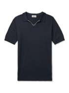 John Smedley - Sea Island Cotton Polo Shirt - Blue