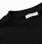 Sandro - Appliquéd Fleece-Back Cotton-Jersey Sweatshirt - Men - Black