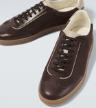 Brunello Cucinelli Leather-trimmed suede sneakers
