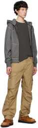 RRL Gray French Terry Full-Zip Hoodie