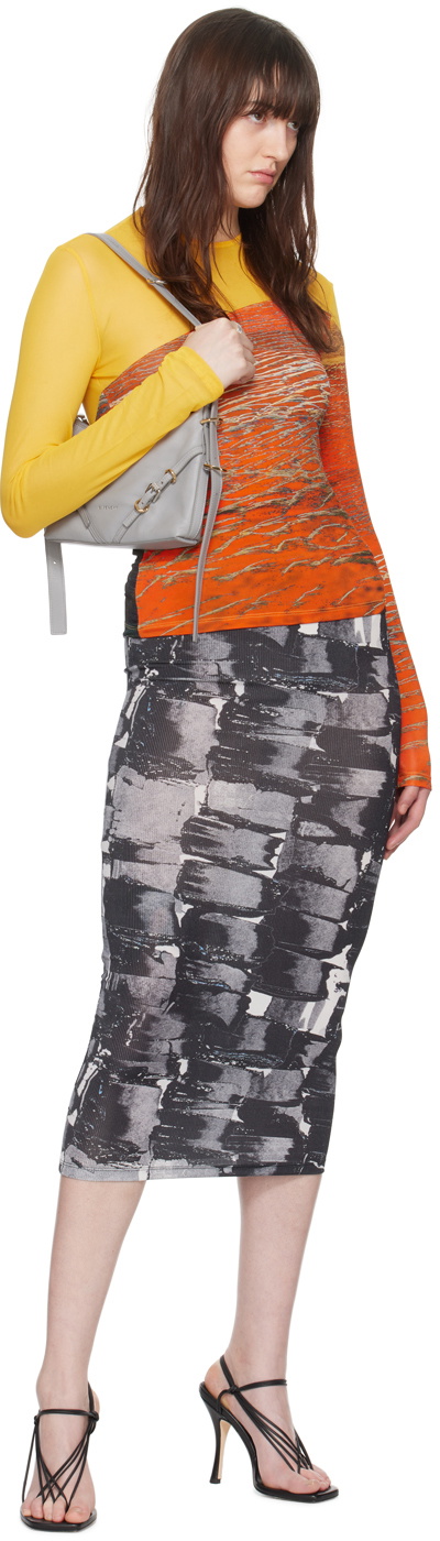 Louisa Ballou Multicolor Graphic Midi Skirt Louisa Ballou