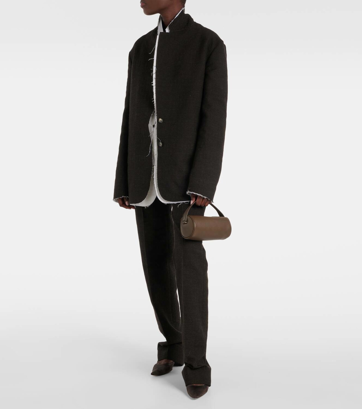 The Row Round '90s leather shoulder bag The Row