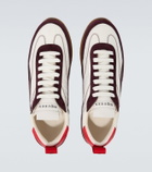 McQueen EC1 suede-trimmed leather sneakers