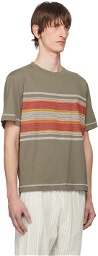 Craig Green Khaki Flatlock Stripe T-Shirt