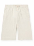 11.11/eleven eleven - Wide-Leg Cotton-Jersey Drawstring Shorts - Neutrals