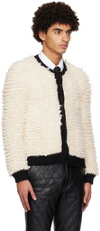 Ernest W. Baker Black & White Crewneck Cardigan