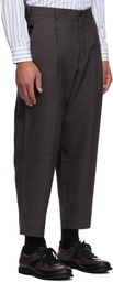 Comme des Garçons Homme Deux Brown Check Trousers